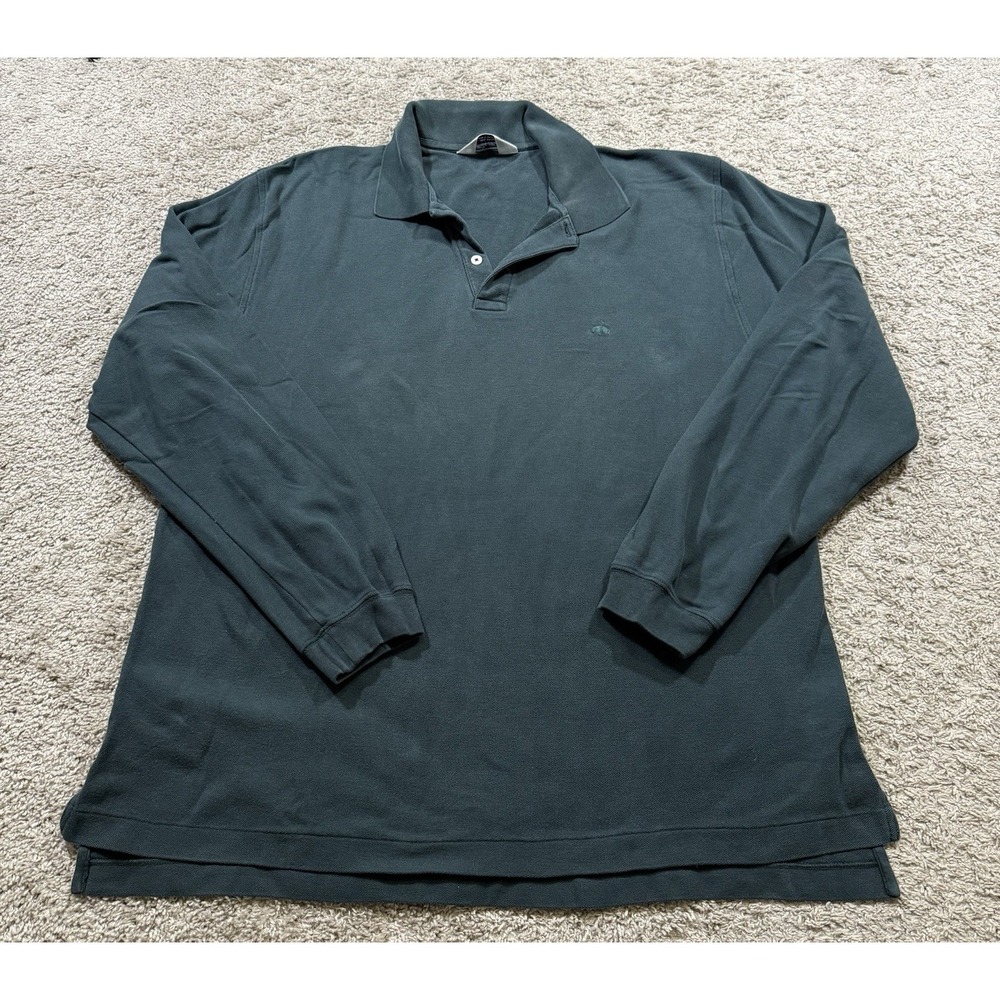Brooks Brothers Men's Polo Shirt Performance Knit Long Sleeve Preppy Academia XL